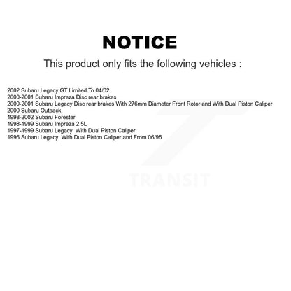 [Avant] Kit de disque (percé rainuré revêtu) et plaquette (céramique) de frein pour Subaru Legacy Forester Outback Impreza KDT-100059