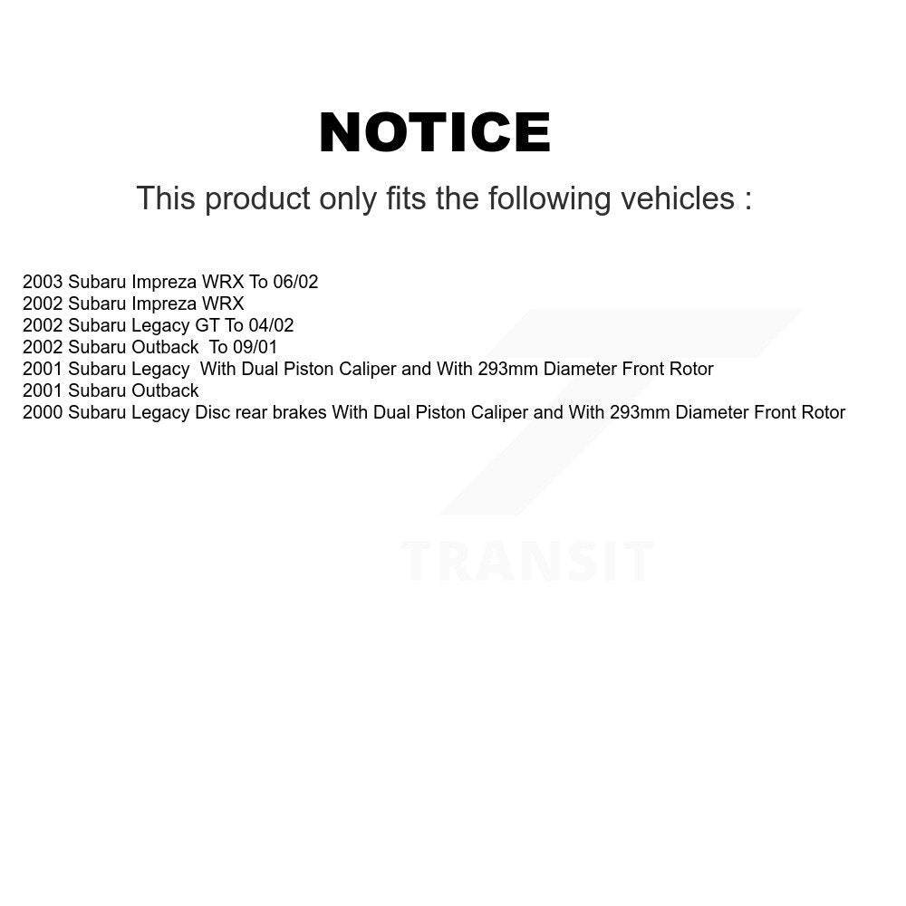 [Avant] Kit de disque (percé rainuré revêtu) et plaquette (céramique) de frein pour Subaru Outback Impreza Legacy KDT-100076