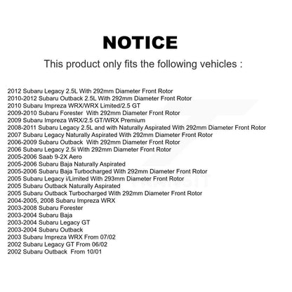 [Avant] Kit de disque (percé rainuré revêtu) et plaquette (céramique) de frein pour Subaru Outback Forester Legacy Impreza Baja Saab 9-2X KDT-100077