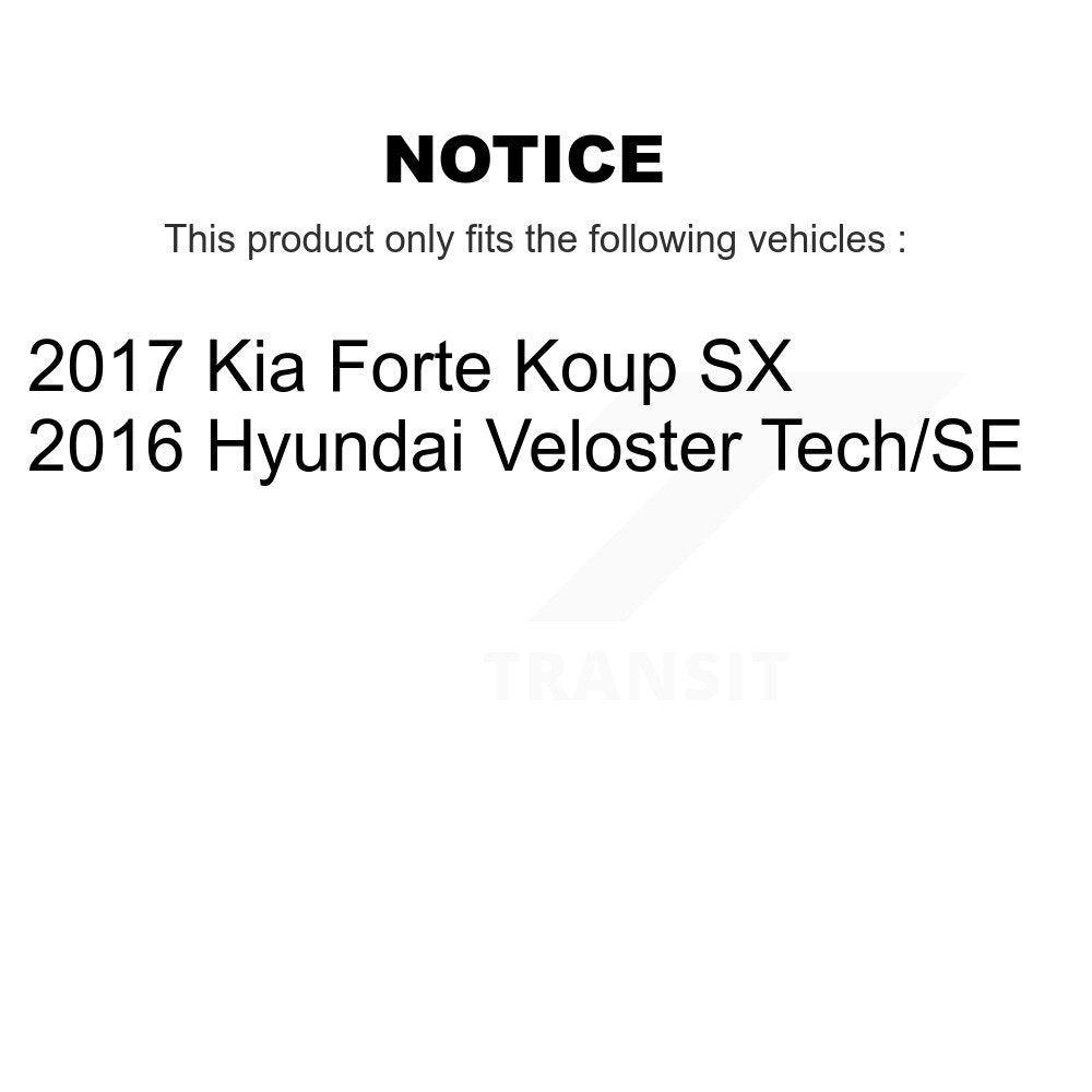 [Avant] Kit de disque (percé rainuré revêtu) et plaquette (céramique) de frein pour Hyundai Veloster Kia Forte Koup KDT-100095