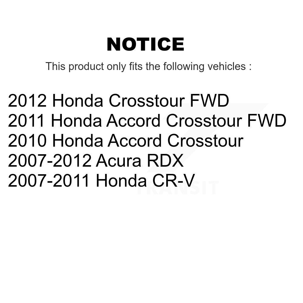 [Avant] Kit de disque (percé rainuré revêtu) et plaquette (céramique) de frein pour Honda CR-V Acura RDX Accord Crosstour KDT-100102