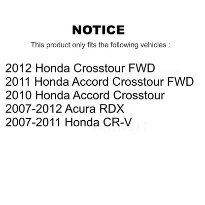 [Avant] Kit de disque (percé rainuré revêtu) et plaquette (céramique) de frein pour Honda CR-V Acura RDX Accord Crosstour KDT-100102