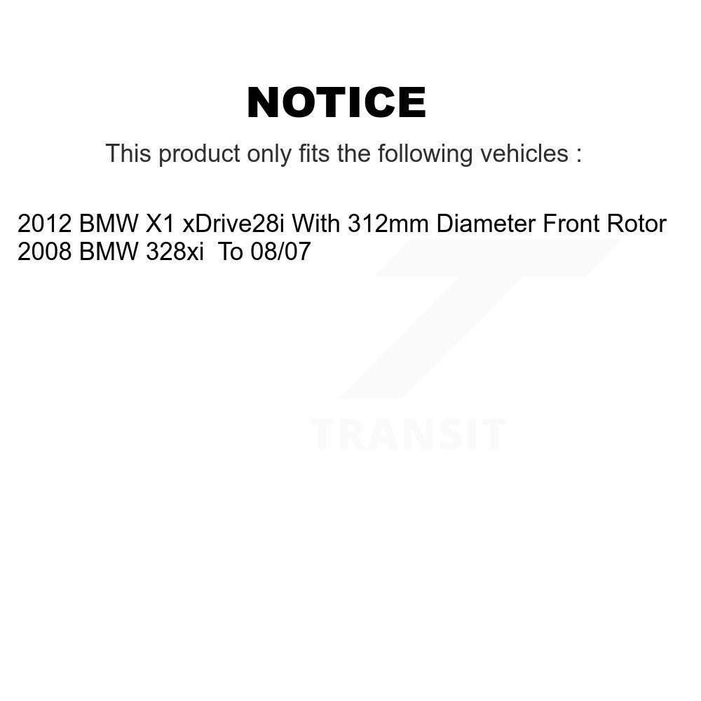 [Avant] Kit de disque (percé rainuré revêtu) et plaquette (céramique) de frein pour 2008 BMW 328xi To 08 07 KDT-100123
