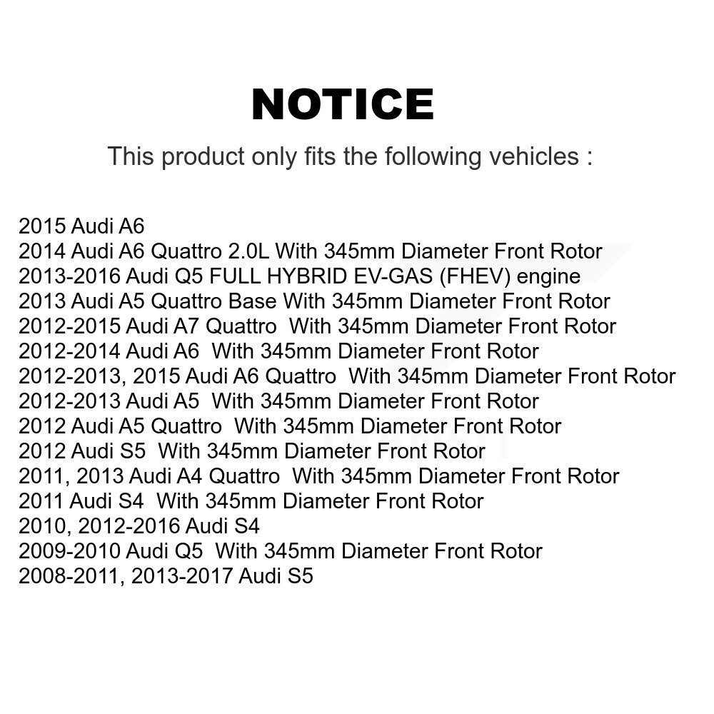 [Avant] Kit de disque (percé rainuré revêtu) et plaquette (céramique) de frein pour Audi Q5 A6 Quattro S5 S4 A7 A5 A4 KDT-100132