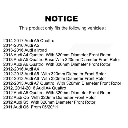 [Avant] Kit de disque (percé rainuré revêtu) et plaquette (céramique) de frein pour Audi A4 Q5 A5 Quattro A7 allroad A6 S5 KDT-100152