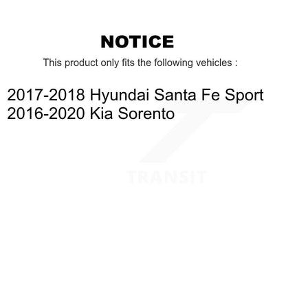 [Avant] Kit de disque (percé rainuré revêtu) et plaquette (céramique) de frein pour Kia Sorento Hyundai Santa Fe Sport KDT-100161