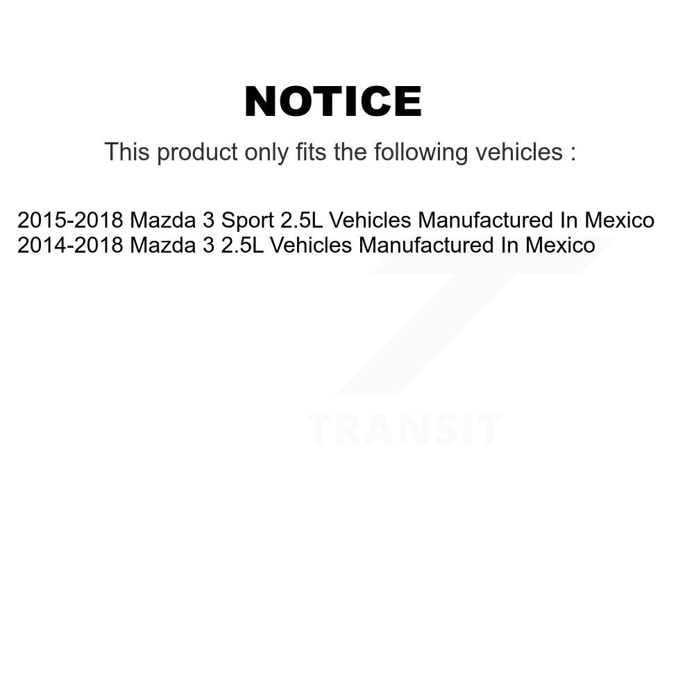 [Avant] Kit de disque (percé rainuré revêtu) et plaquette (céramique) de frein pour Mazda 3 Sport Vehicles Manufactured In Mexico 2.5L KDT-100176