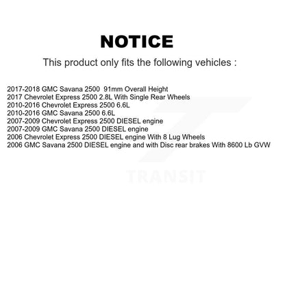 [Avant + Arrière] Kit de disque (percé rainuré revêtu) et plaquette (céramique) de frein pour Chevrolet Express 2500 GMC Savana KDT-100192