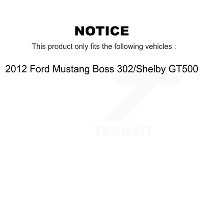[Avant + Arrière] Kit de disque (percé rainuré revêtu) et plaquette (céramique) de frein pour 2012 Ford Mustang Boss 302 Shelby GT500 KDT-100223