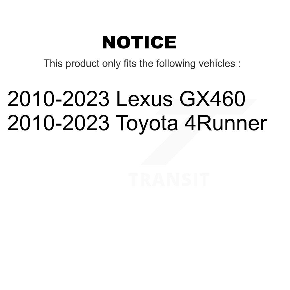 [Avant + Arrière] Kit de disque (percé rainuré revêtu) et plaquette (céramique) de frein pour Toyota 4Runner Lexus GX460 KDT-100366