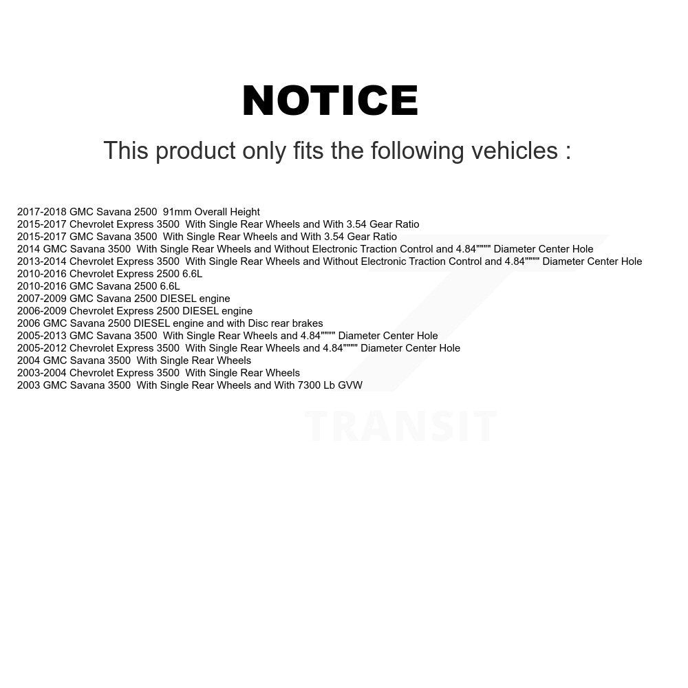 [Arrière] Kit de disque (percé rainuré revêtu) et plaquette (céramique) de frein pour Chevrolet Express 3500 2500 GMC Savana KDT-100425