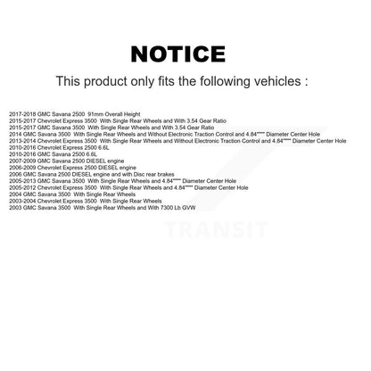 [Arrière] Kit de disque (percé rainuré revêtu) et plaquette (céramique) de frein pour Chevrolet Express 3500 2500 GMC Savana KDT-100425