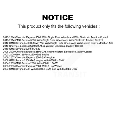 [Arrière] Kit de disque (percé rainuré revêtu) et plaquette (céramique) de frein pour Chevrolet Express 2500 GMC 3500 Savana KDT-100427