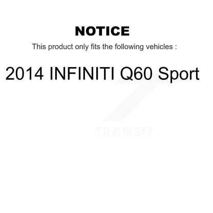 [Arrière] Kit de disque (percé rainuré revêtu) et plaquette (céramique) de frein pour 2014 INFINITI Q60 Sport KDT-100518