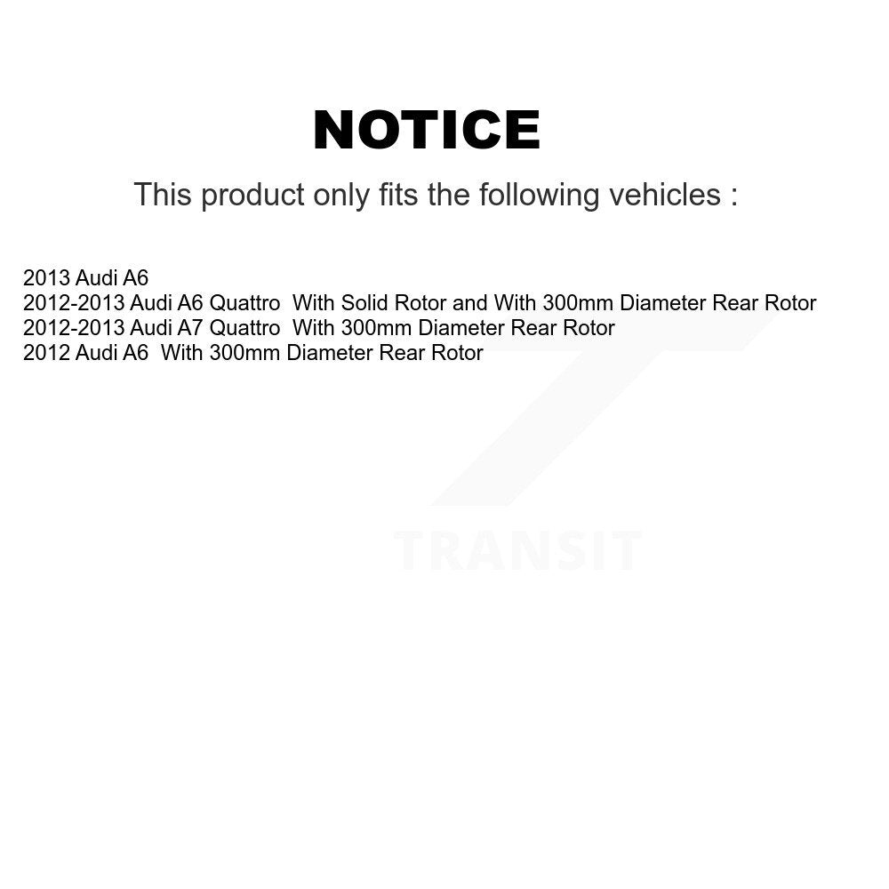 [Arrière] Kit de disque (percé rainuré revêtu) et plaquette (céramique) de frein pour Audi A7 Quattro A6 KDT-100521