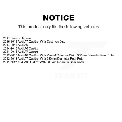 [Arrière] Kit de disque (percé rainuré revêtu) et plaquette (céramique) de frein pour Audi A6 Quattro A7 A8 Porsche Macan KDT-100538