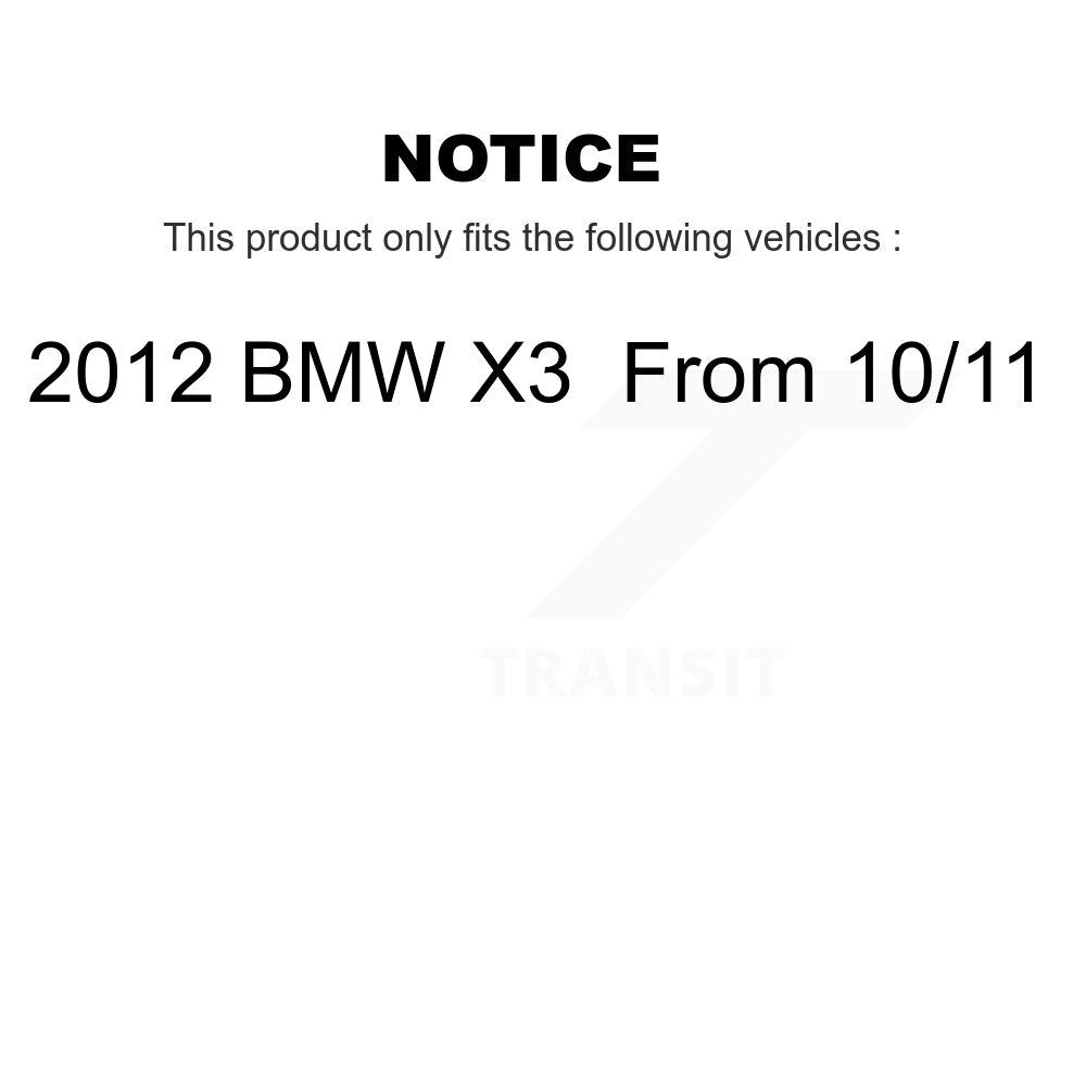 [Arrière] Kit de disque (percé rainuré revêtu) et plaquette (céramique) de frein pour 2012 BMW X3 From 10 11 KDT-100539