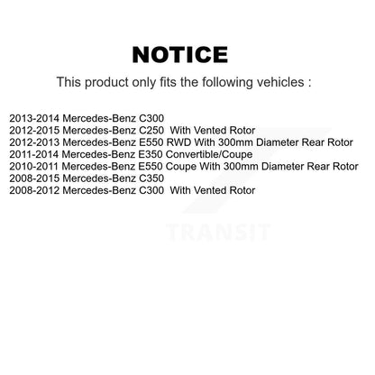[Arrière] Kit de disque (percé rainuré revêtu) et plaquette (céramique) de frein pour Mercedes-Benz E350 C250 C300 C350 E550 KDT-100554