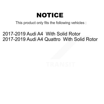 [Arrière] Kit de disque (percé rainuré revêtu) et plaquette (céramique) de frein pour Audi A4 Quattro KDT-100574