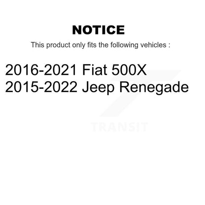 [Avant + Arrière] Kit de disque (percé rainuré revêtu) et plaquette (céramique) de frein pour Jeep Renegade Fiat 500X KDT-100588