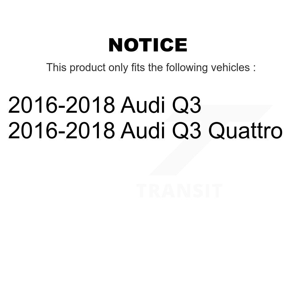 [Avant + Arrière] Kit de disque (percé rainuré revêtu) et plaquette (céramique) de frein pour 2016-2018 Audi Q3 Quattro KDT-100592