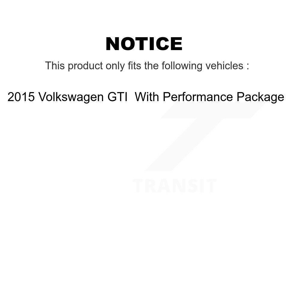 [Avant + Arrière] Kit de disque (percé rainuré revêtu) et plaquette (céramique) de frein pour 2015 Volkswagen GTI avec Performance Package KDT-100593