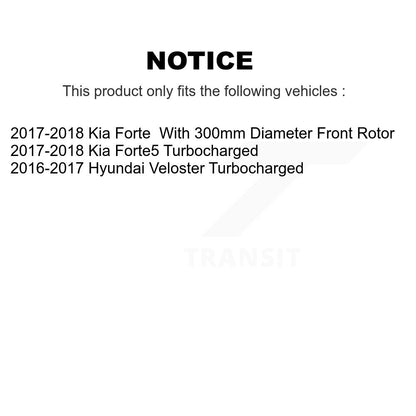 [Avant + Arrière] Kit de disque (percé rainuré revêtu) et plaquette (céramique) de frein pour Hyundai Veloster KDT-100670