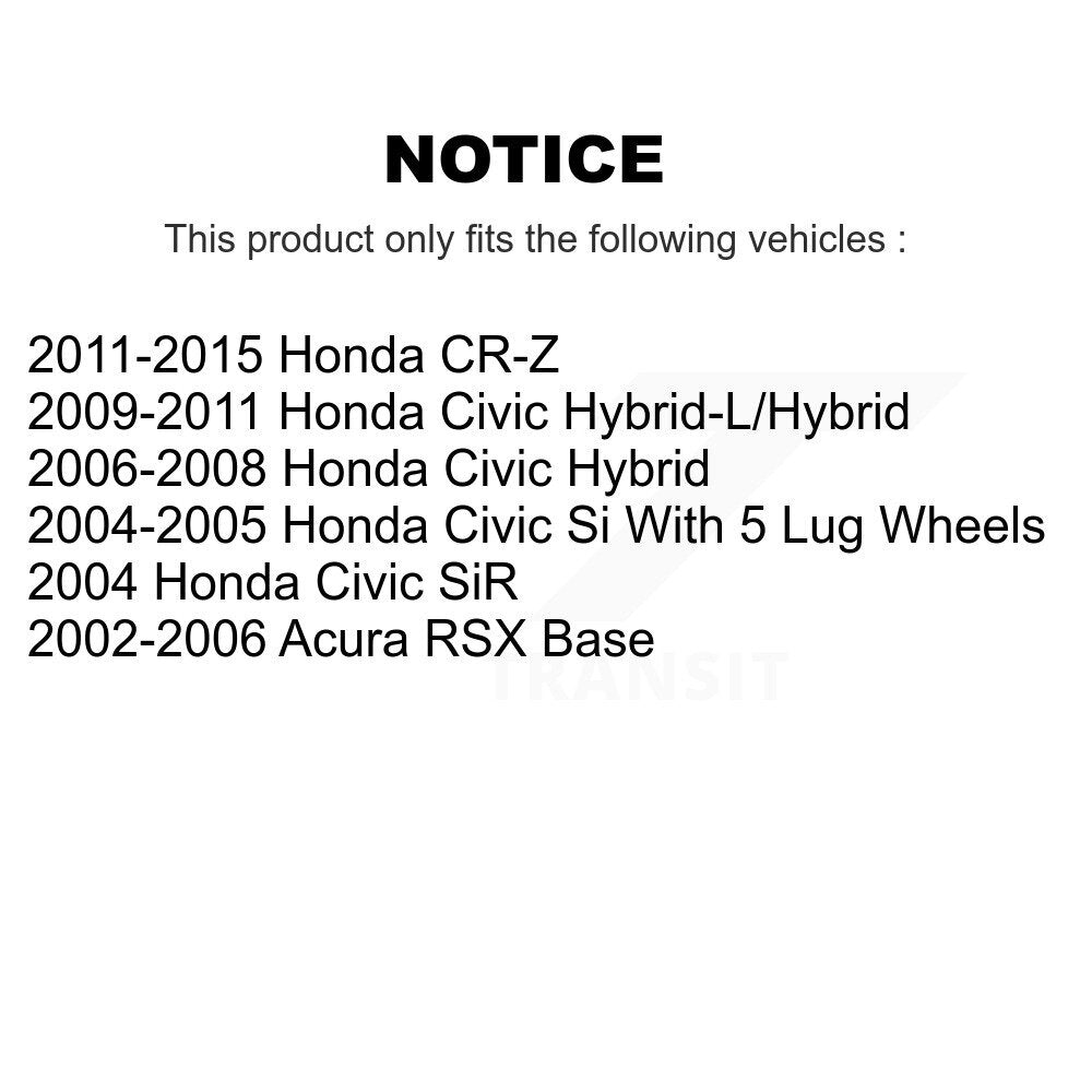 [Avant] Kit de disque (percé rainuré revêtu) et plaquette (céramique) de frein pour Honda Civic Acura RSX CR-Z KDT-100772