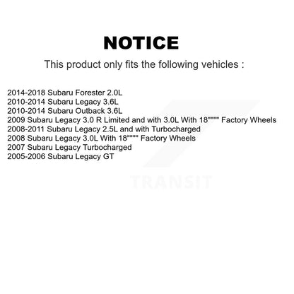 [Avant] Kit de disque (percé rainuré revêtu) et plaquette (céramique) de frein pour Subaru Forester Outback Legacy KDT-100777