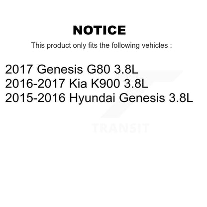 [Avant] Kit de disque (percé rainuré revêtu) et plaquette (céramique) de frein pour Hyundai Genesis G80 Kia K900 3.8L KDT-100791
