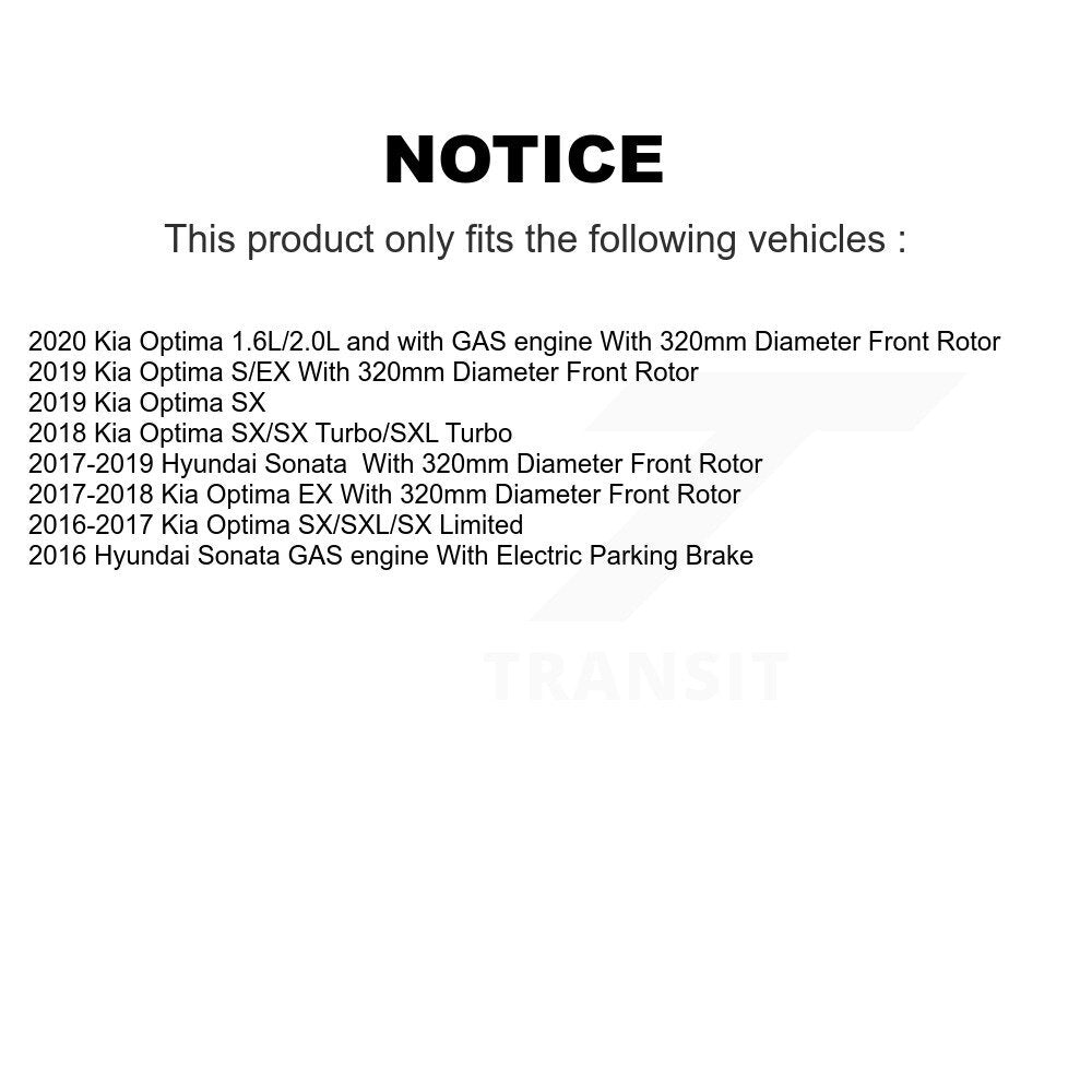 [Avant] Kit de disque (percé rainuré revêtu) et plaquette (céramique) de frein pour Hyundai Sonata Kia Optima KDT-100796