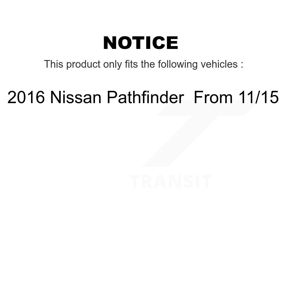 [Avant + Arrière] Kit de disque (percé rainuré revêtu) et plaquette (céramique) de frein pour 2016 Nissan Pathfinder From 11 15 KDT-100831