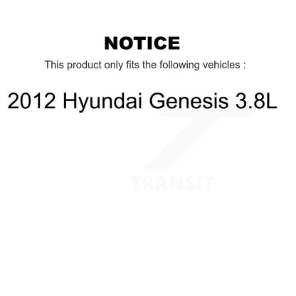 [Avant + Arrière] Kit de disque (percé rainuré revêtu) et plaquette (céramique) de frein pour 2012 Hyundai Genesis 3.8L KDT-100857