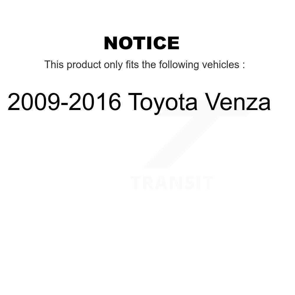 [Avant + Arrière] Kit de disque (percé rainuré revêtu) et plaquette (céramique) de frein pour 2009-2016 Toyota Venza KDT-100864