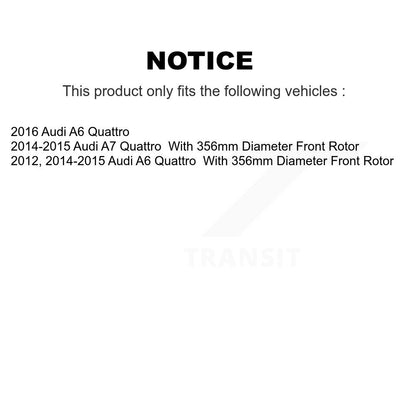 [Avant + Arrière] Kit de disque (percé rainuré revêtu) et plaquette (céramique) de frein pour Audi A6 Quattro A7 KDT-100882