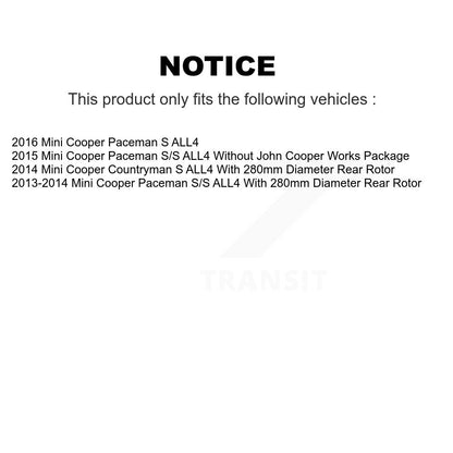 [Avant + Arrière] Kit de disque (percé rainuré revêtu) et plaquette (céramique) de frein pour Mini Cooper Countryman Paceman KDT-100883