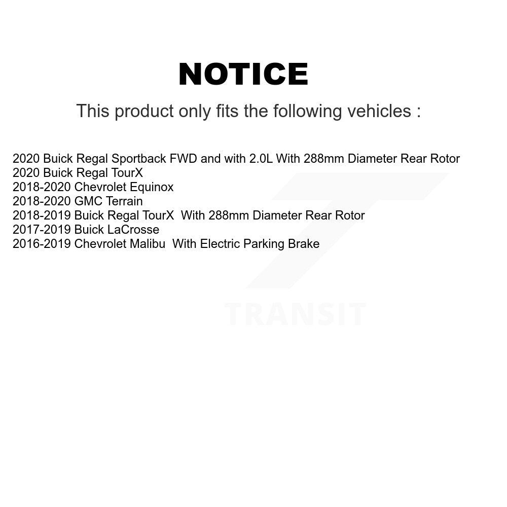 [Arrière] Kit de disque (percé rainuré revêtu) et plaquette (céramique) de frein pour Chevrolet Equinox Malibu GMC Terrain Buick LaCrosse Regal TourX KDT-100906