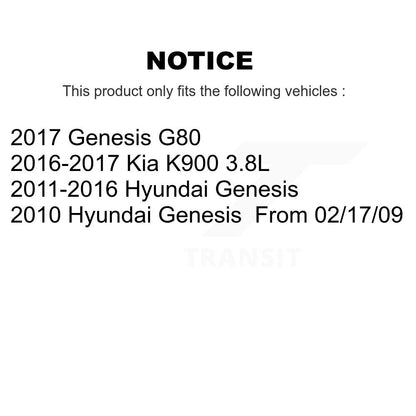 [Arrière] Kit de disque (percé rainuré revêtu) et plaquette (céramique) de frein pour Hyundai Genesis G80 Kia K900 KDT-100936