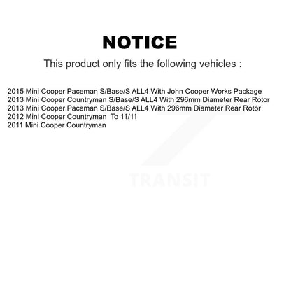 [Arrière] Kit de disque (percé rainuré revêtu) et plaquette (céramique) de frein pour Mini Cooper Countryman Paceman KDT-100945