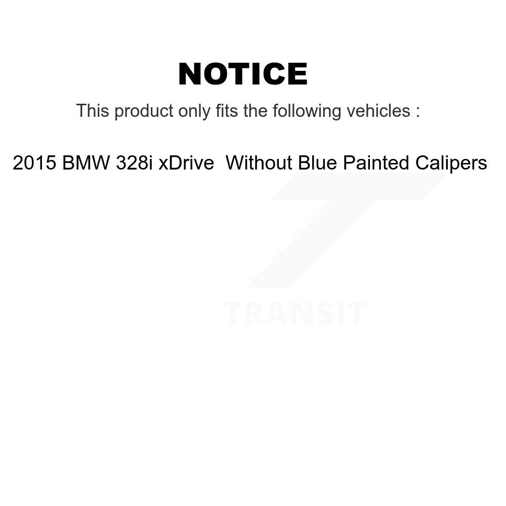 [Arrière] Kit de disque (percé rainuré revêtu) et plaquette (céramique) de frein pour 2015 BMW 328i xDrive sans Blue Painted Calipers KDT-100954