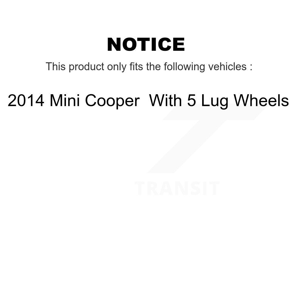 [Arrière] Kit de disque (percé rainuré revêtu) et plaquette (céramique) de frein pour 2014 Mini Cooper avec 5 Lug Wheels KDT-100959