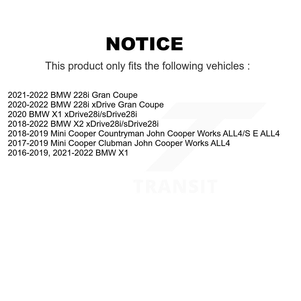 [Arrière] Disque et plaquette de frein pour BMW X1 Mini X2 Cooper Countryman Clubman KDT-100964