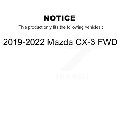 [Avant + Arrière] Kit de disque (percé rainuré revêtu) et plaquette (céramique) de frein pour 2019-2021 Mazda CX-3 FWD KDT-100976