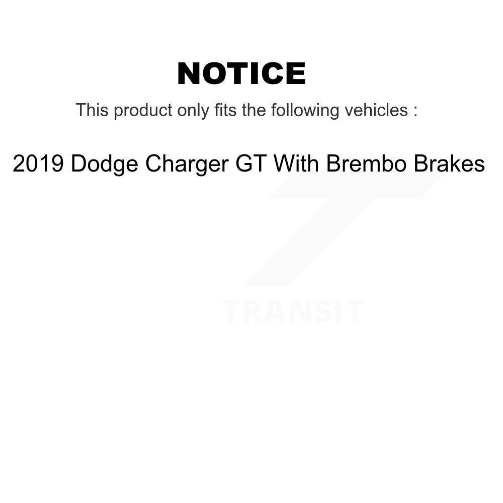 [Avant] Kit de disque (percé rainuré revêtu) et plaquette (céramique) de frein pour 2019 Dodge Charger GT avec Brembo Brakes KDT-100983
