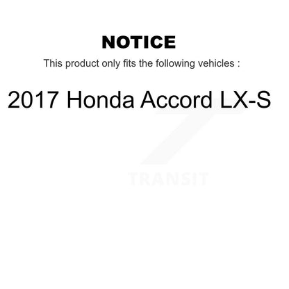 [Avant + Arrière] Kit de disque (percé rainuré revêtu) et plaquette (céramique) de frein pour 2017 Honda Accord LX-S KDT-100994