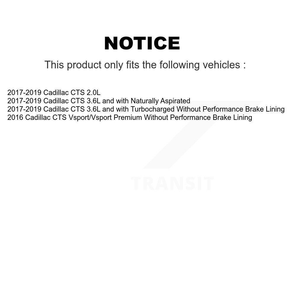 [Arrière] Kit de disque (percé rainuré revêtu) et plaquette (céramique) de frein pour Cadillac CTS KDT-101008