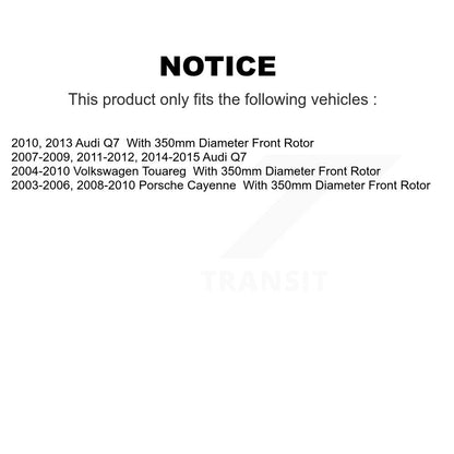 [Avant] Kit de disque (percé rainuré revêtu) et plaquette (céramique) de frein pour Audi Q7 Porsche Cayenne Volkswagen Touareg KDT-101014
