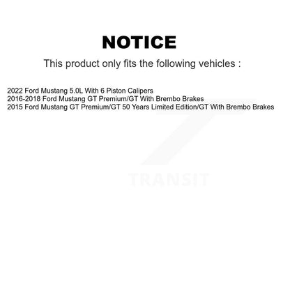 [Avant] Disque et plaquette de frein pour Ford Mustang KDT-101028
