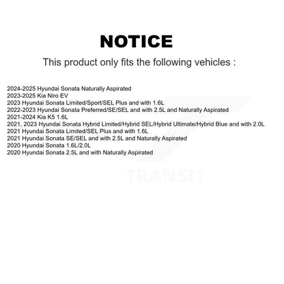 [Avant et Arrière] Disque et plaquette de frein pour Hyundai Sonata Kia Niro EV K5 KDT-101228