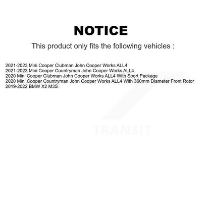 [Avant et Arrière] Disque et plaquette de frein pour BMW X2 Mini Cooper Clubman KDT-101277